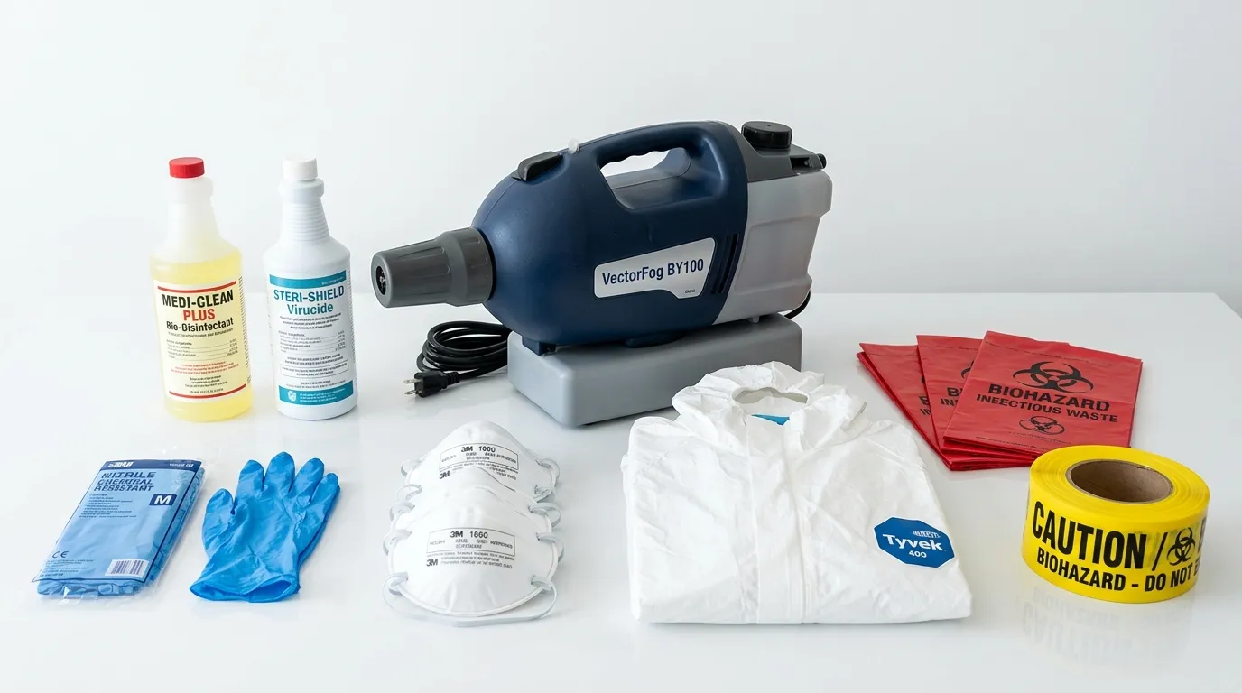 Professional biohazard remediation crew working in Cleveland Park